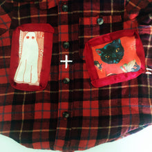 Load image into Gallery viewer, Ghost + Cat = GhostCat Flannel
