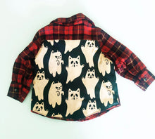 Load image into Gallery viewer, Ghost + Cat = GhostCat Flannel
